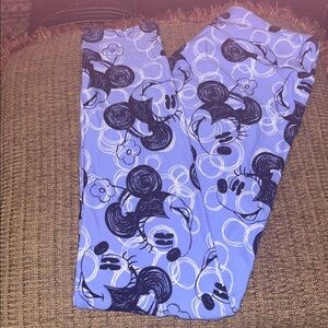 LulaRoe Disney One Size Minnie Mouse leggings, NEW, light blue, navy & white